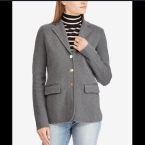 Lauren Ralph Lauren Heathered Knit Long Line Blazer, Jacket Size Small/Petite